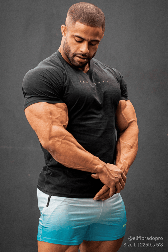 Agile Bodybuilding 4'' Shorts w Zipper Pockets - Blue Ombre