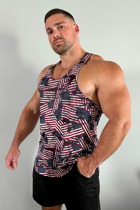 Graphic Muscle Stringer - USA Flag