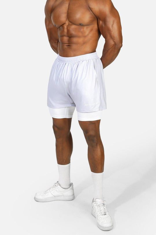 Men's 2-In-1 7" Gym Shorts - Supernova Silver