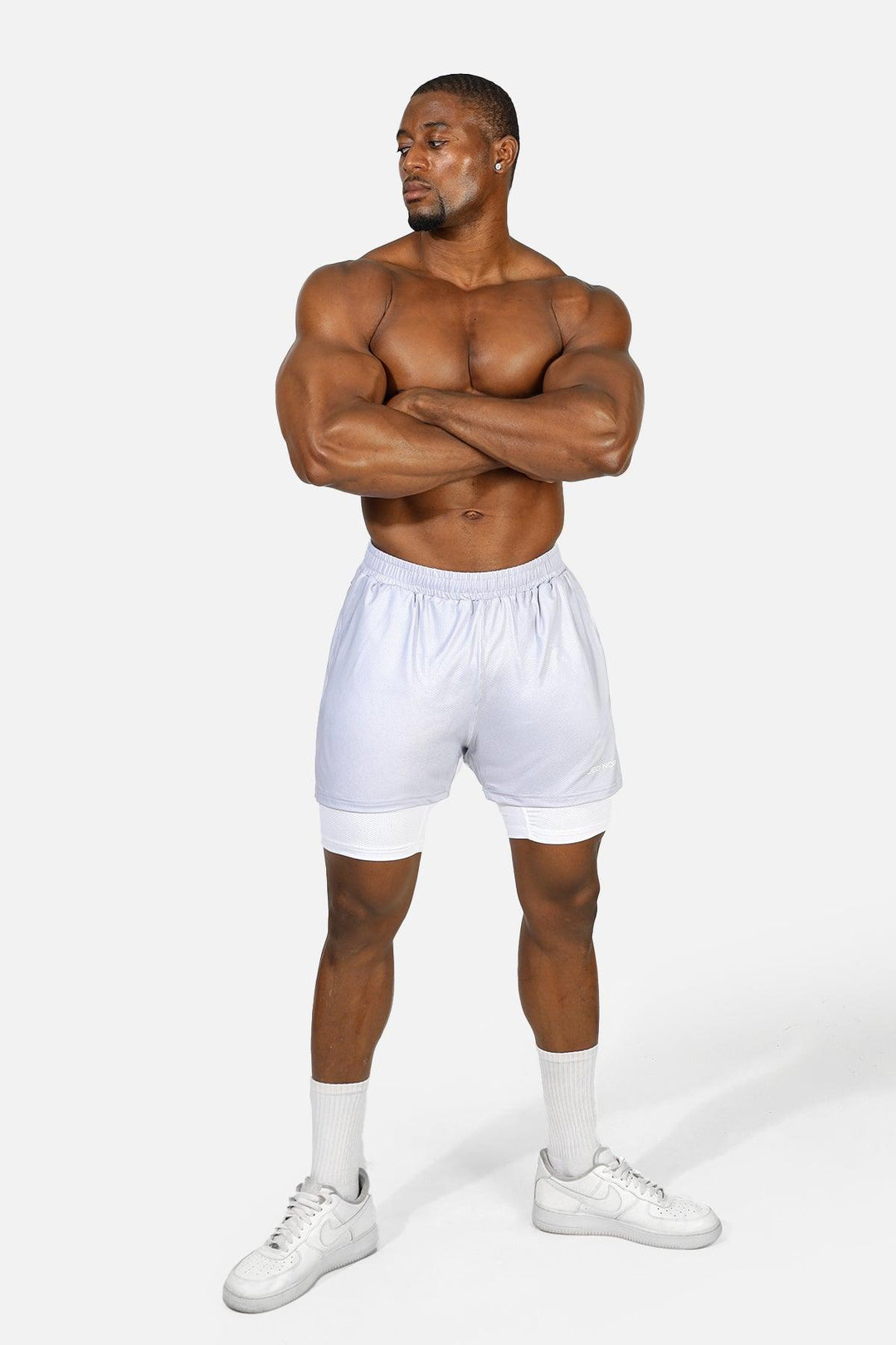 Men's 2-In-1 7" Gym Shorts - Supernova Silver