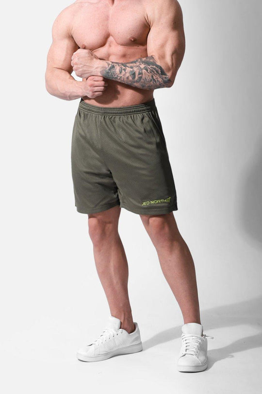Jersey Mesh 7.5" Gym Shorts - Olive