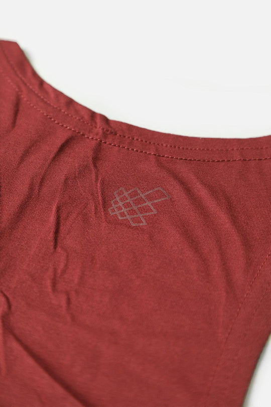 Classic Bodybuilding Racerback Stringer - Maroon - Jed North