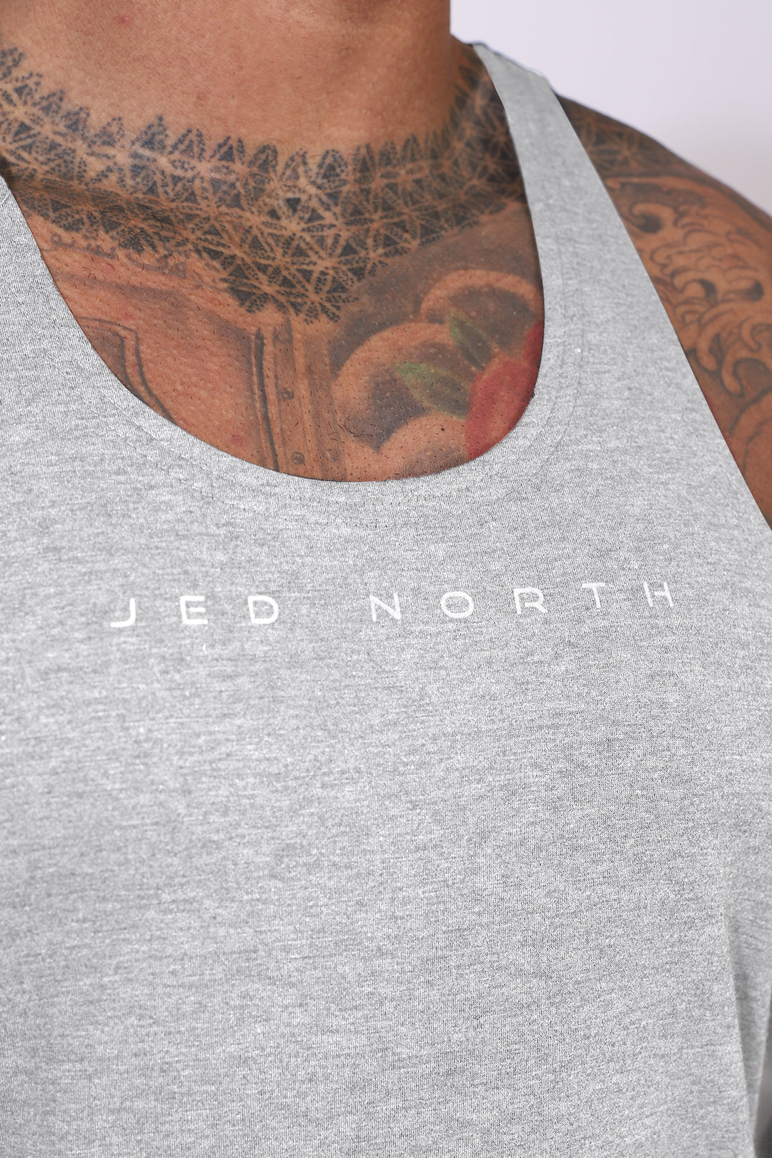 Classic Bodybuilding Racerback Stringer - Light Gray