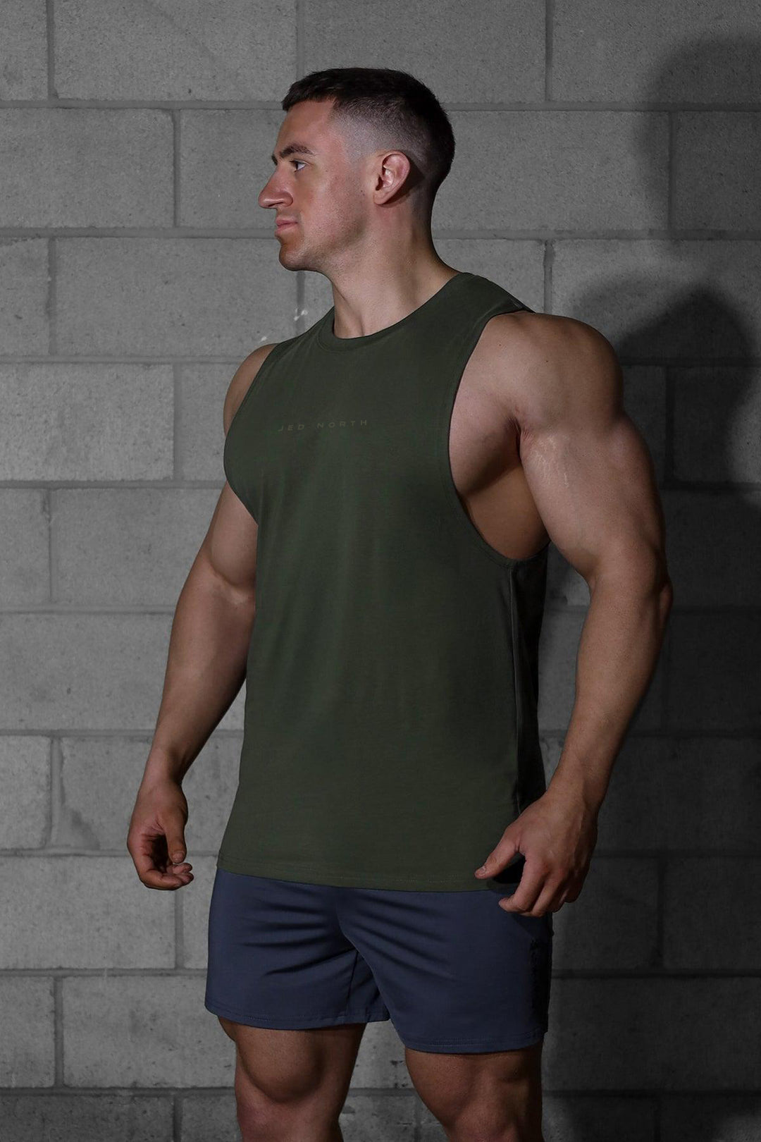 Apollo Men's Sleeveless Training Tee - Olive