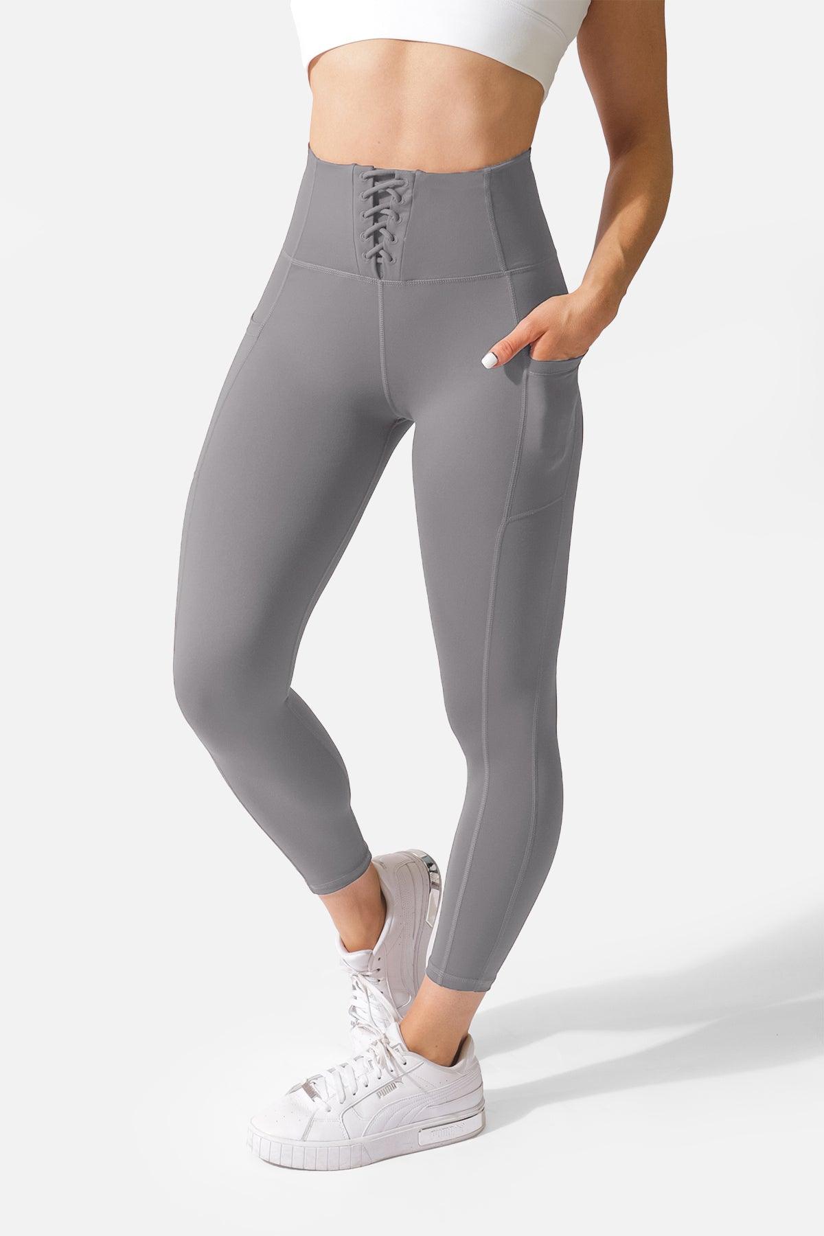 Gymshark Womens Grey Nylon Jogger Leggings Size XS Regular