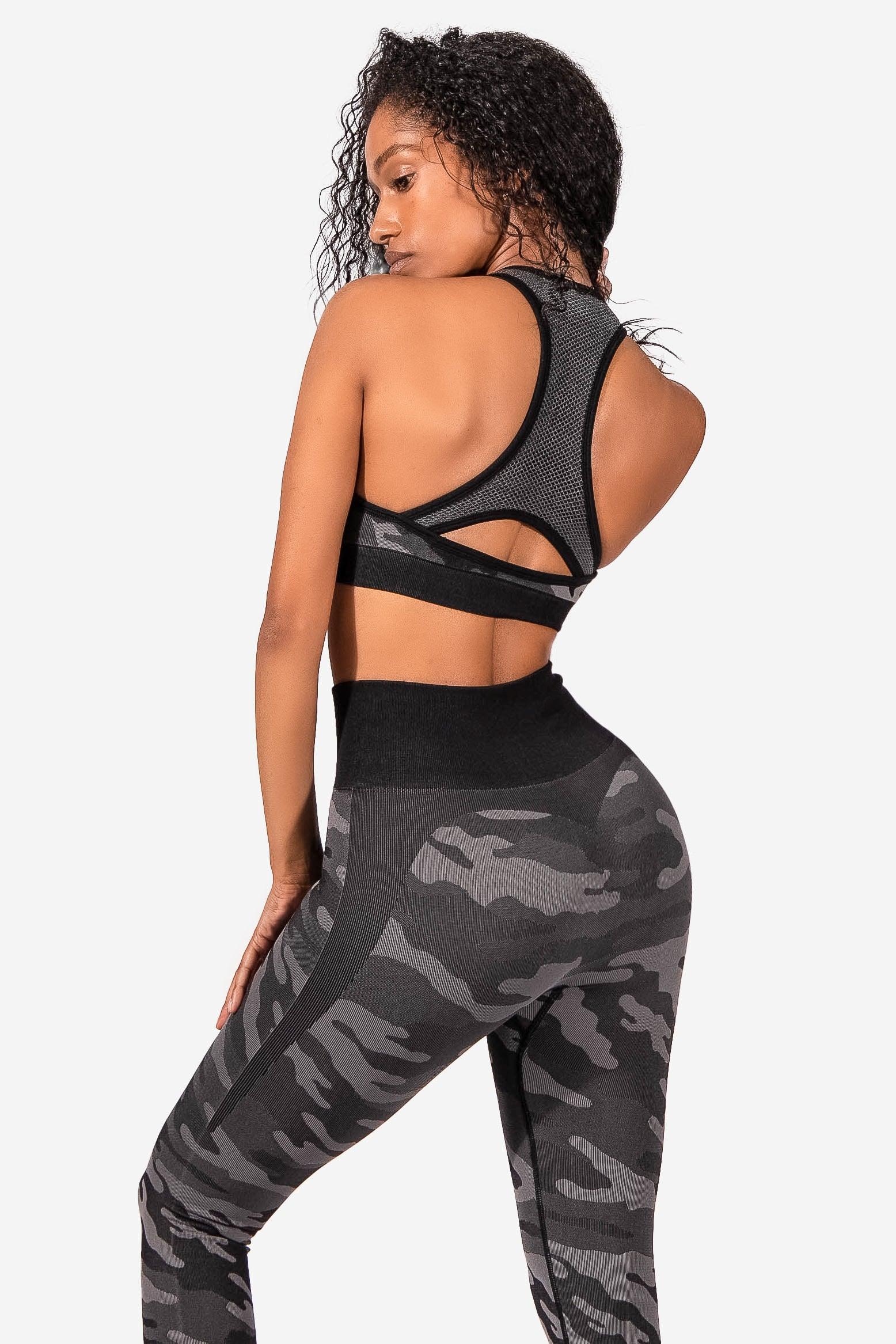Women's Low Support Crossover Hem Cut Out Racerback Yoga Sports