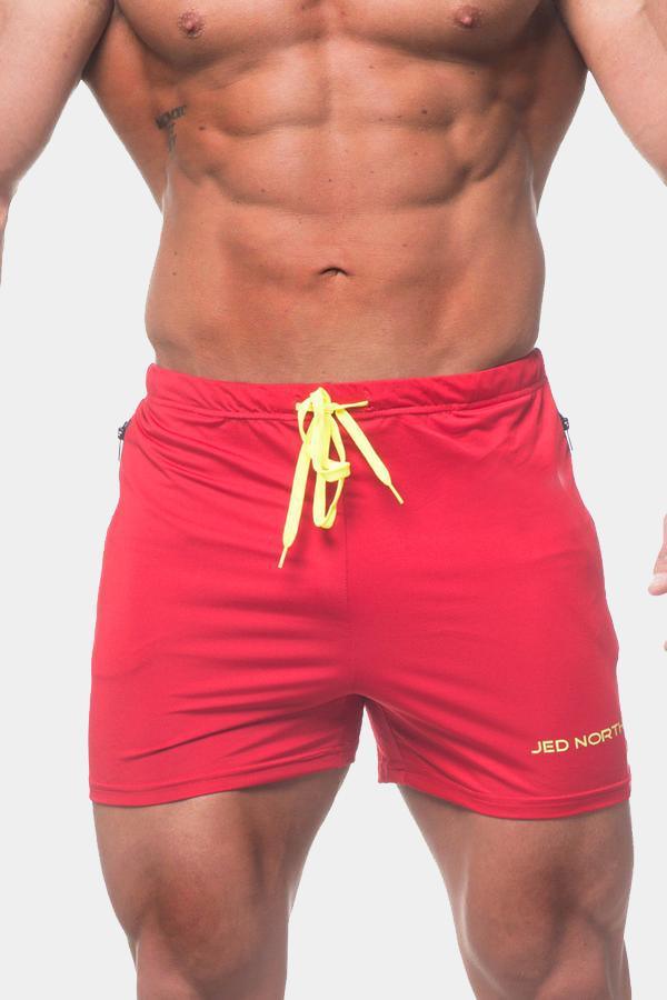 Agile Bodybuilding 4'' Shorts w Zipper Pockets - Crimson Red – Jed North  Canada