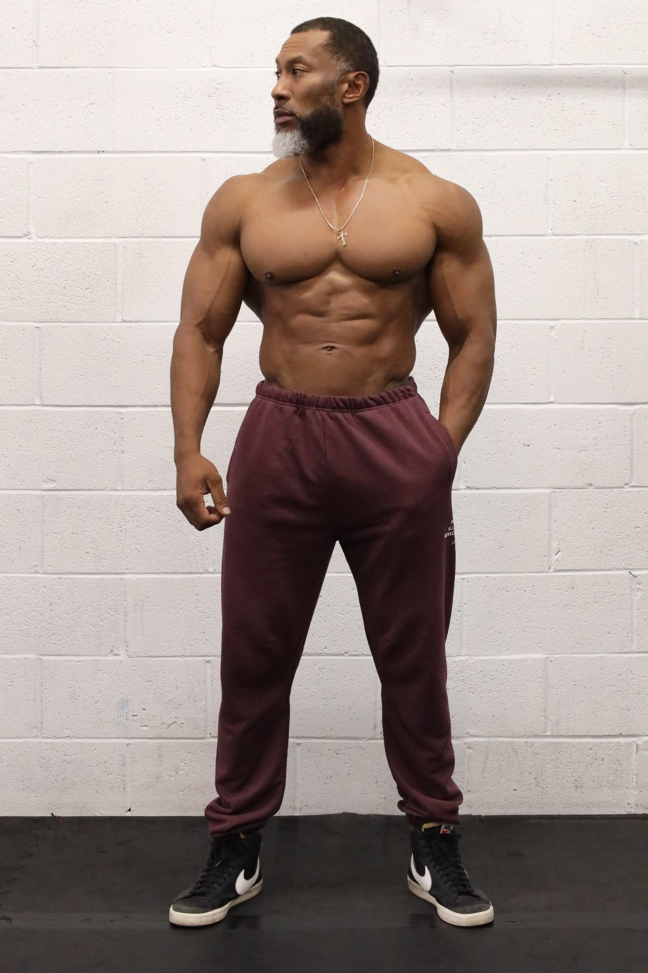 All Or Nothing French Terry Joggers - Maroon - Jed North Canada
