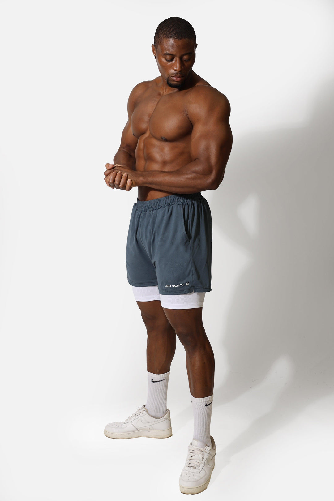Men's 2-In-1 7" Gym Shorts - Storm Gray