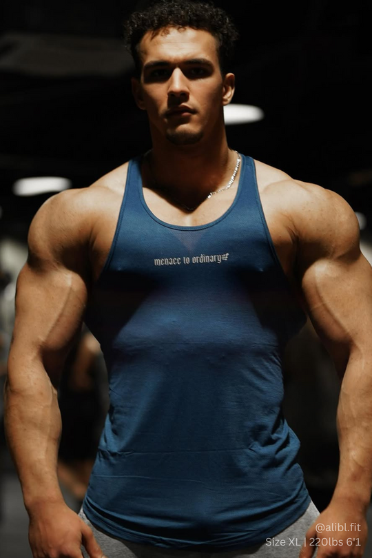 Performance Max Bodybuilding Stringer - Denim Blue