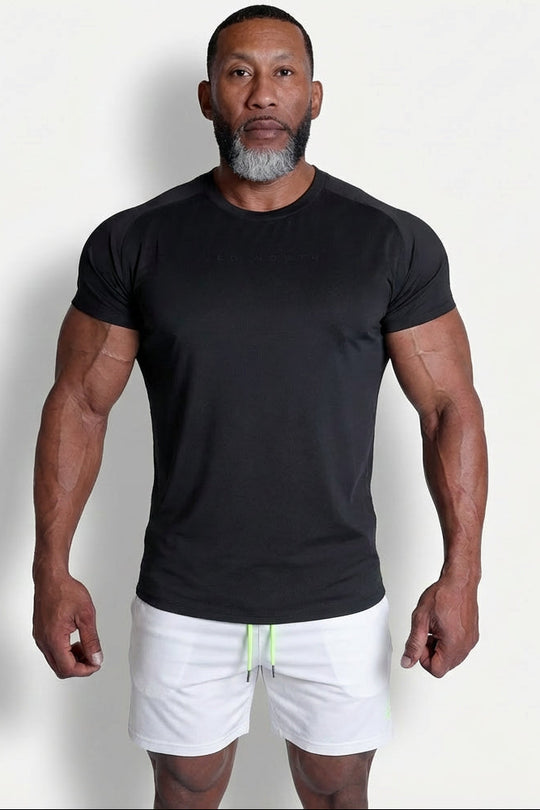 Premium Raglan-Sleeve Training Tee - Black