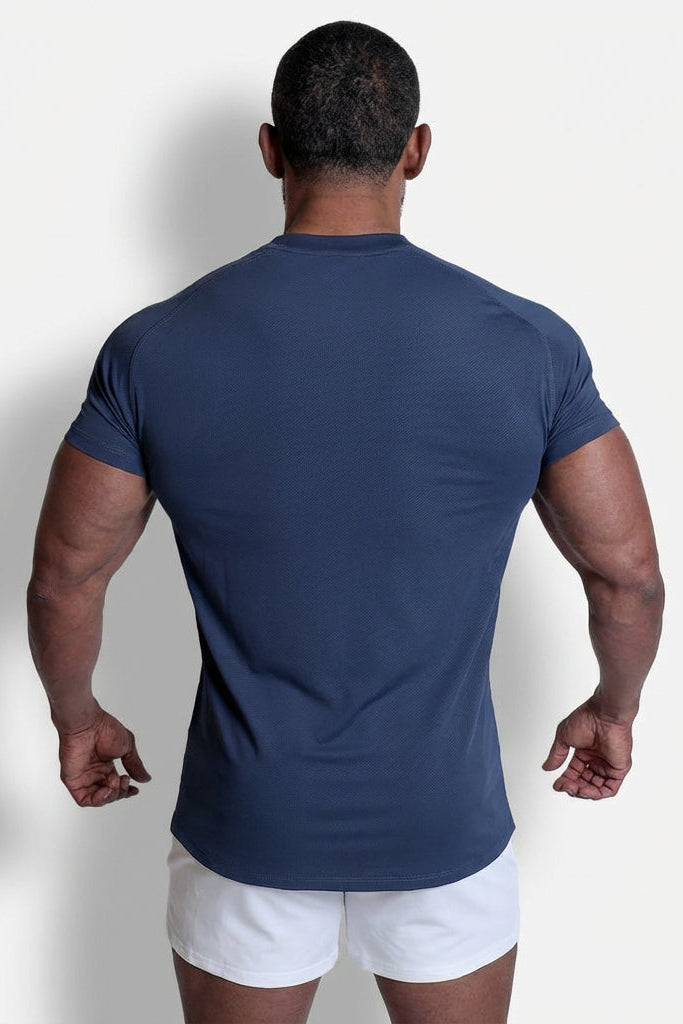 Premium Raglan-Sleeve Training Tee - Navy