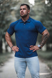Muscle Fit All-Day Polo T-Shirt - Storm Blue