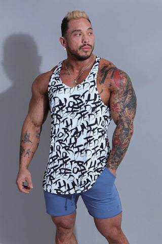 Graphic Muscle Stringer - Chaotic White - Jed North Canada