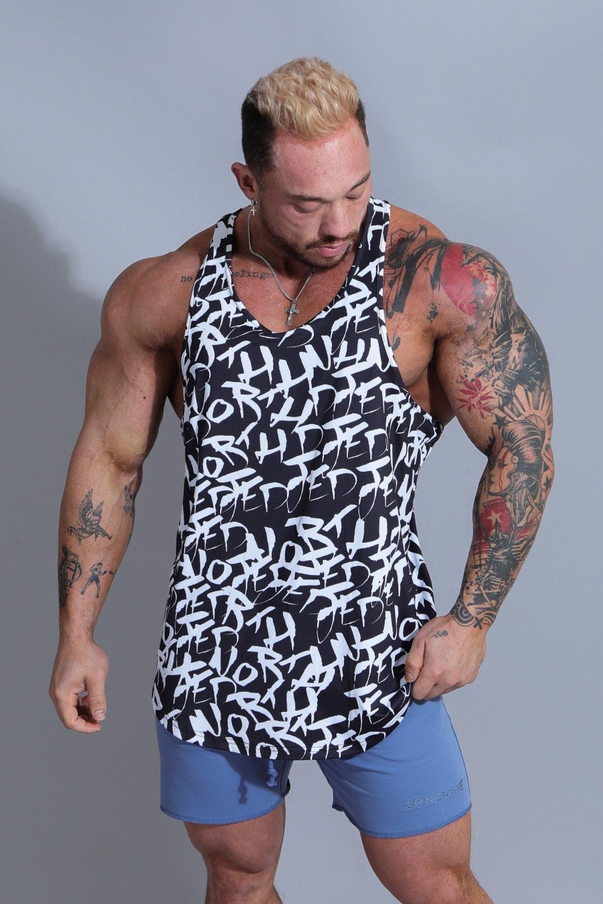 Graphic Muscle Stringer - Chaotic Black - Jed North Canada