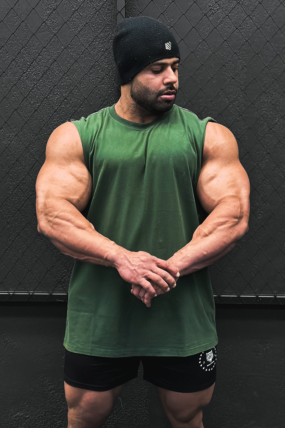 Retro Oversized Muscle Tee - Forest Green