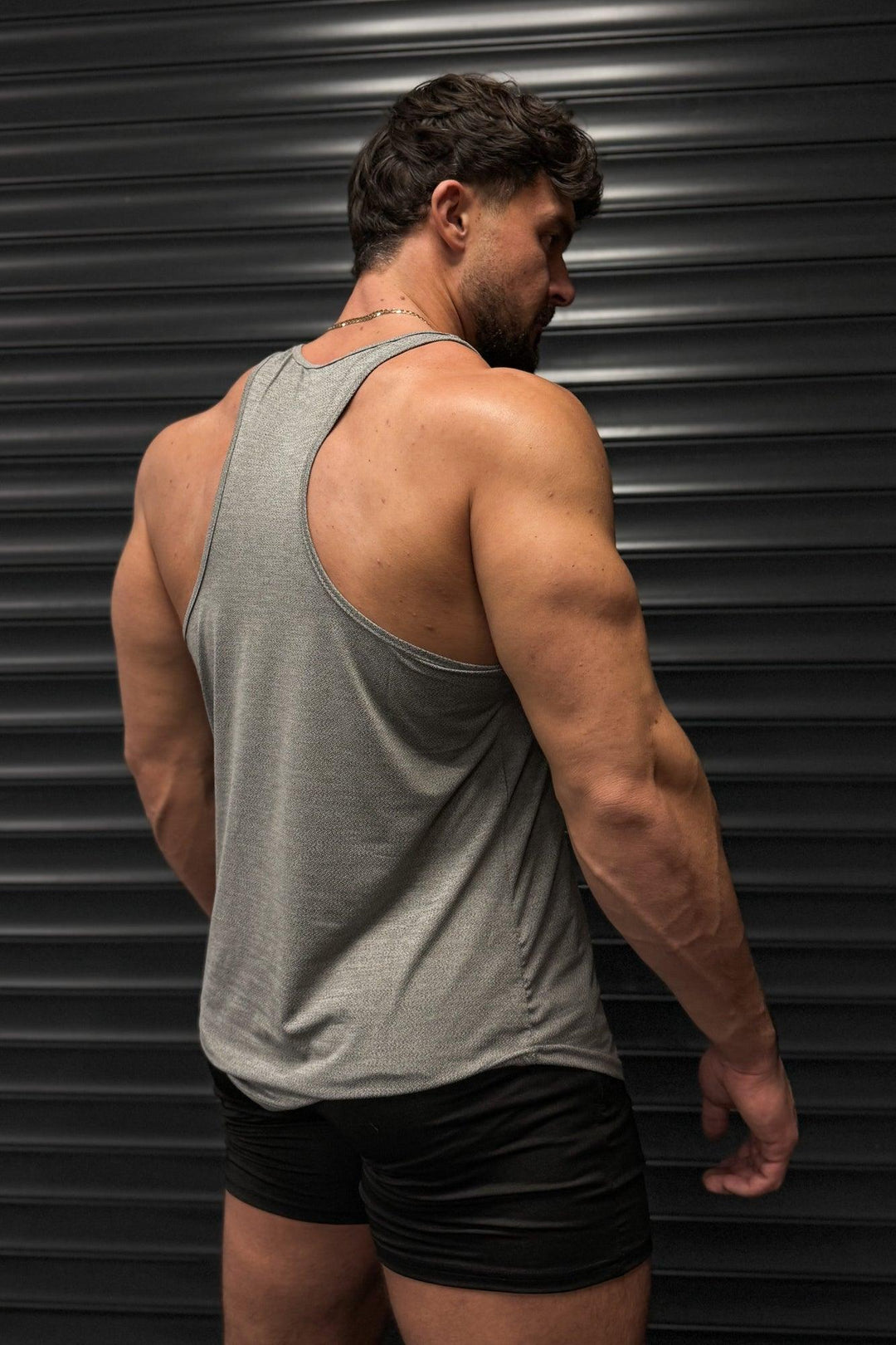 Performance Max Bodybuilding Stringer  - Heather Gray