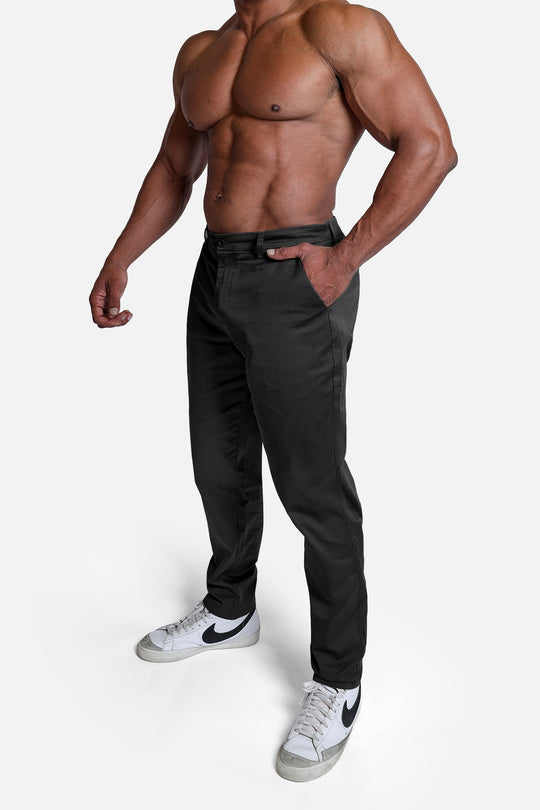Smart Casual Chino Pants - Black