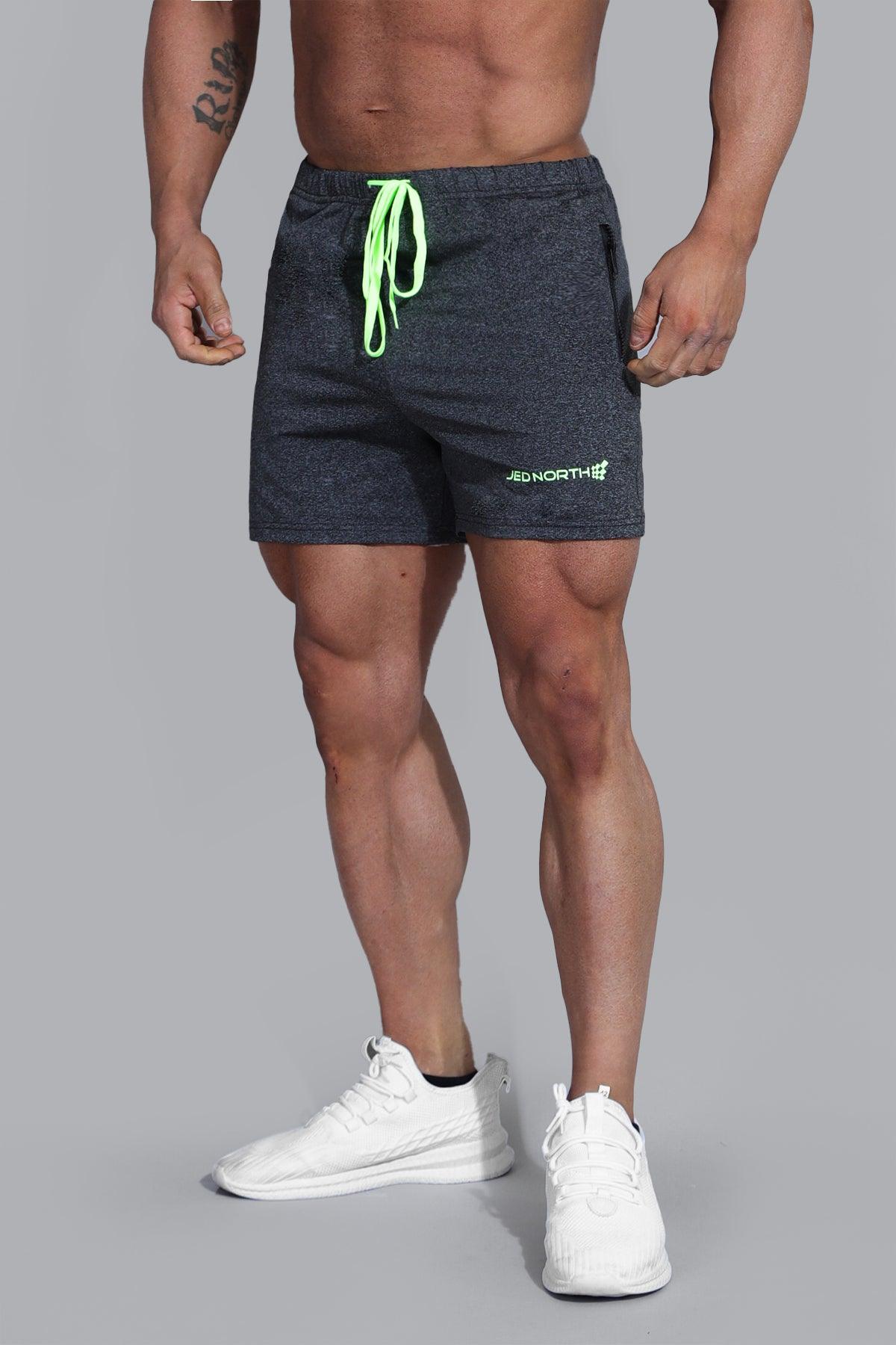 Agile Bodybuilding 4'' Shorts w Zipper Pockets - Dark Gray Heather - Jed North Canada
