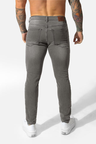 Men's Premium Fitted Stretchy Jeans - Faded Gray - Jed North Canada