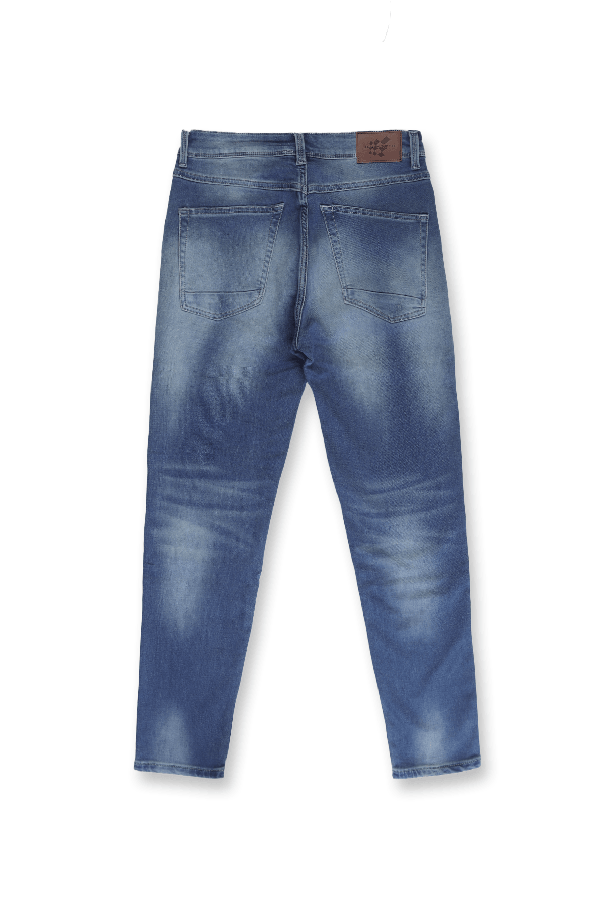 Men's Premium Fitted Stretchy Jeans - Faded Dark Blue - Jed North Canada