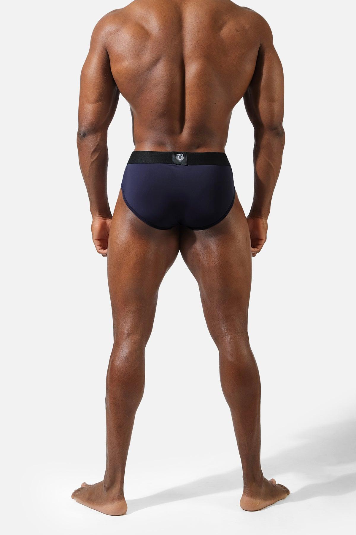 Men's Workout Mesh Briefs 2 Pack - Black & Navy - Jed North Canada