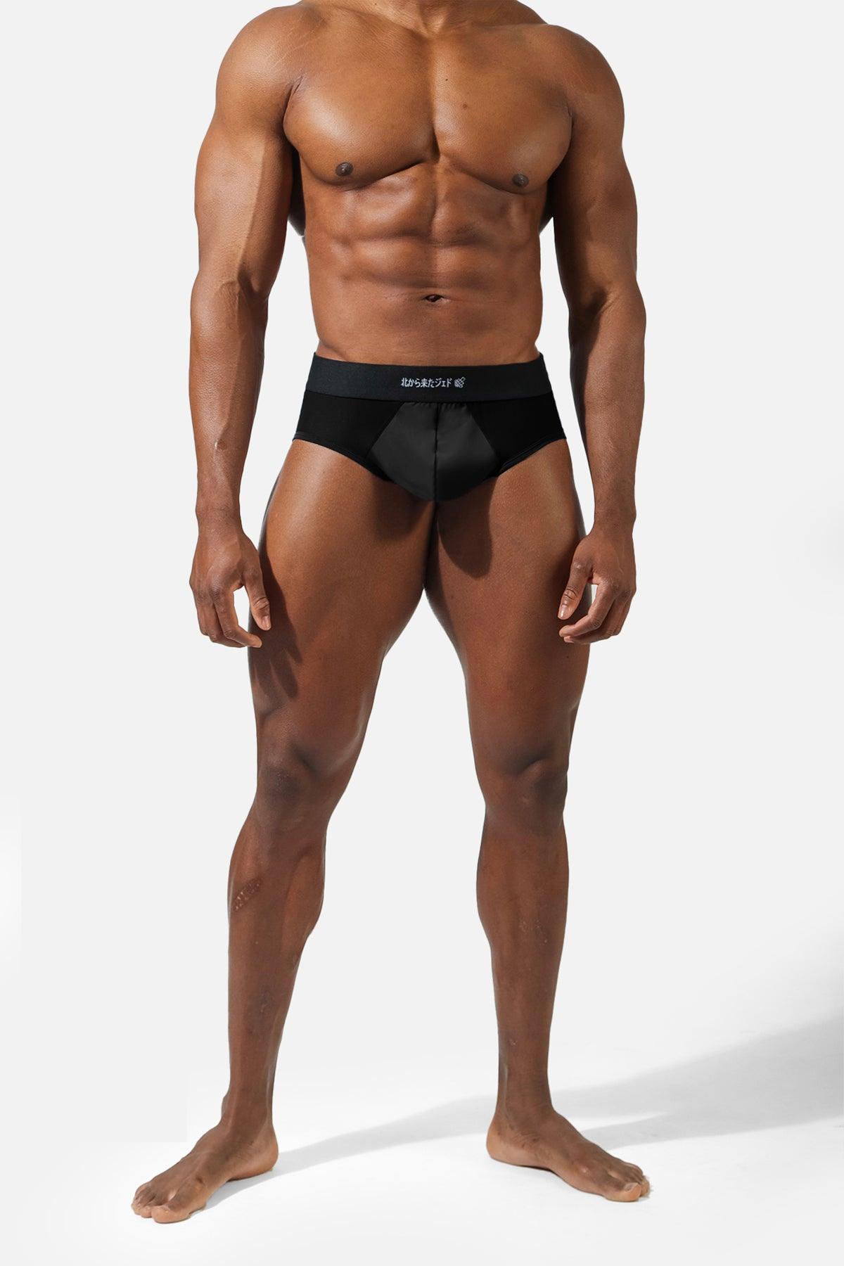 Men's Workout Mesh Briefs 2 Pack - Black & Navy - Jed North Canada