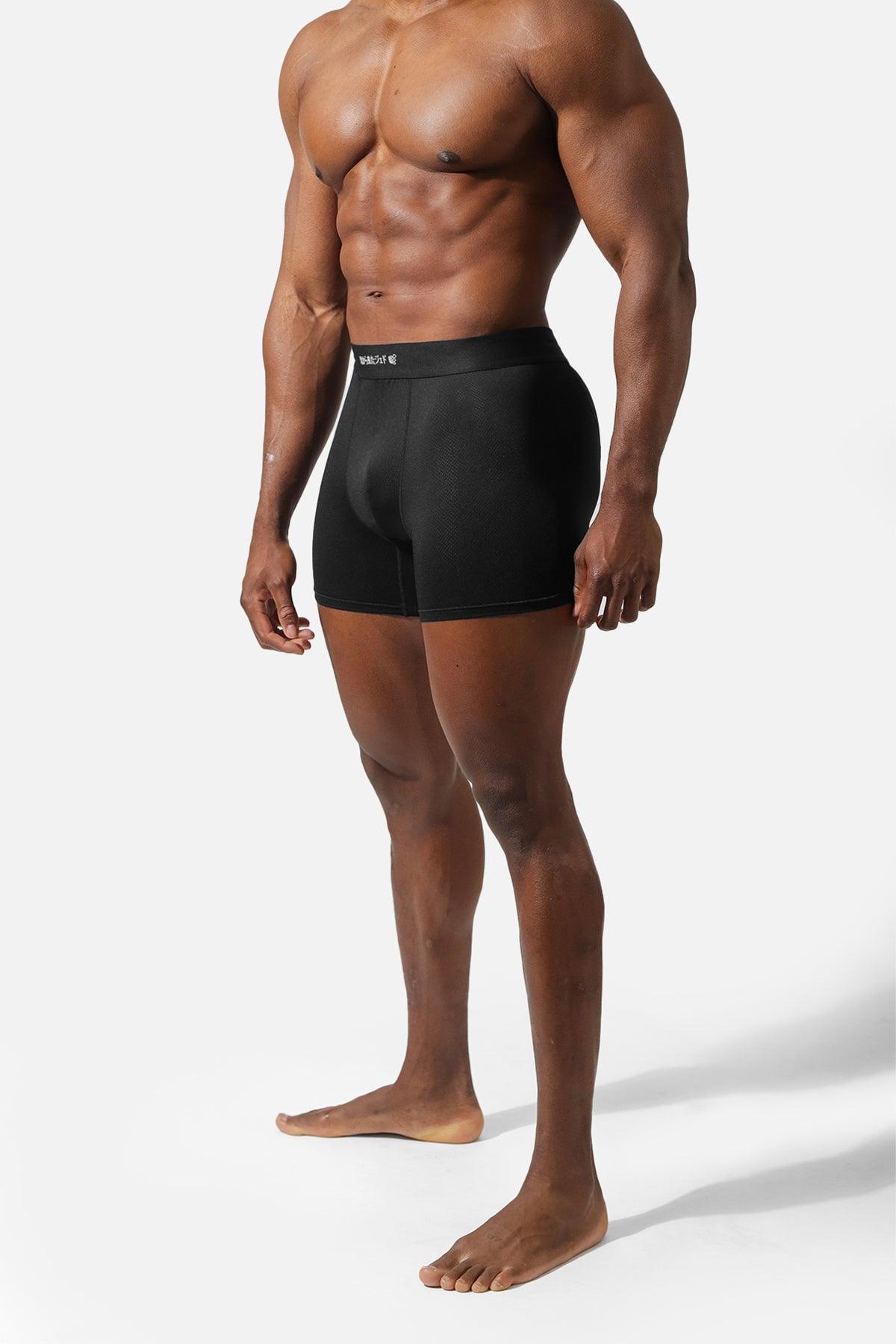 Men's Full Mesh Boxer Briefs 2 Pack - Black and Black Camo – Jed