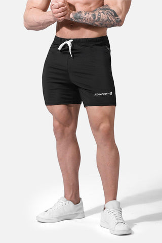Agile Plus 5.5'' Bodybuilding Shorts w Zipper Pockets - Black - Jed North Canada