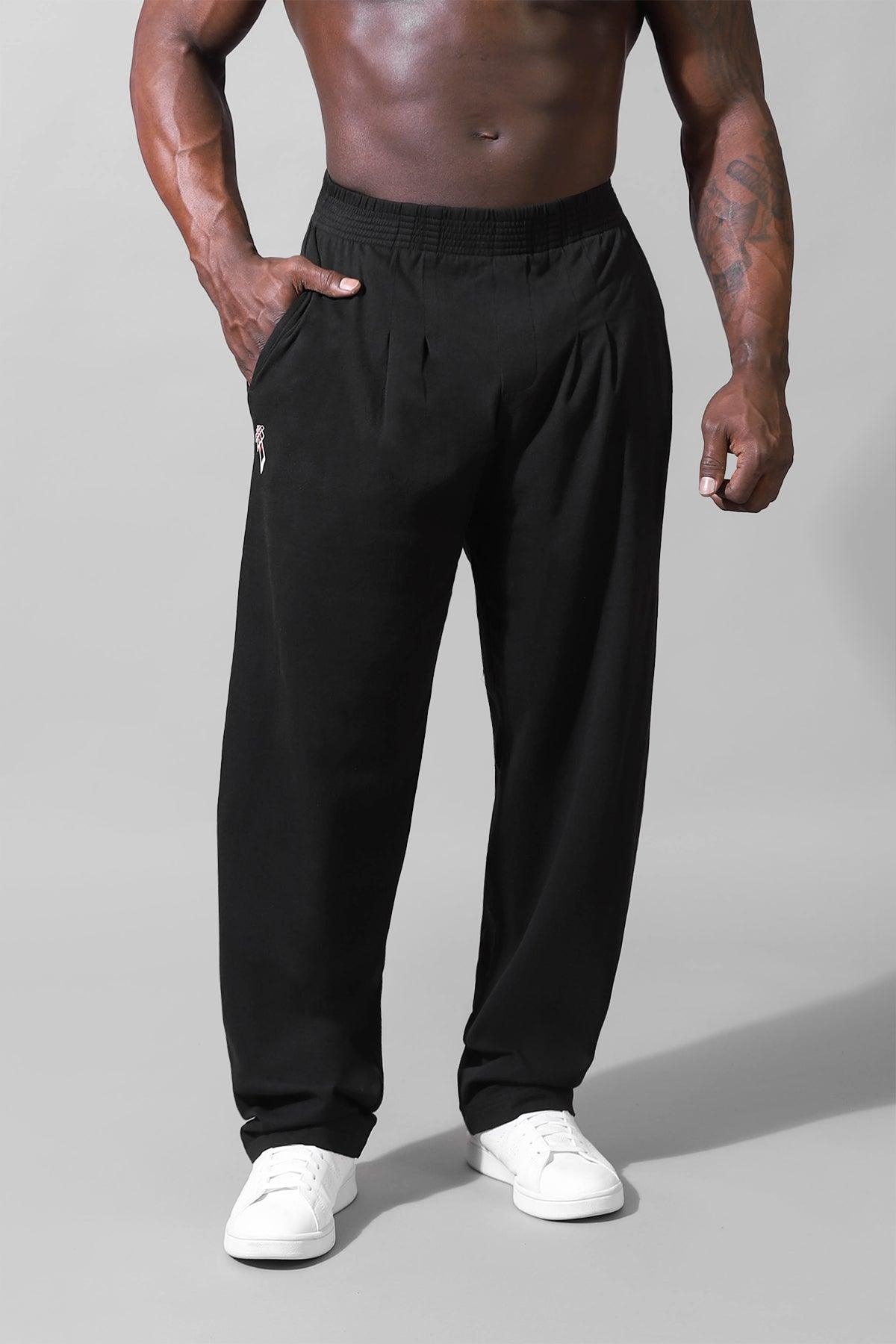 Retro Oversize Bodybuilding Pants - Black - Jed North Canada