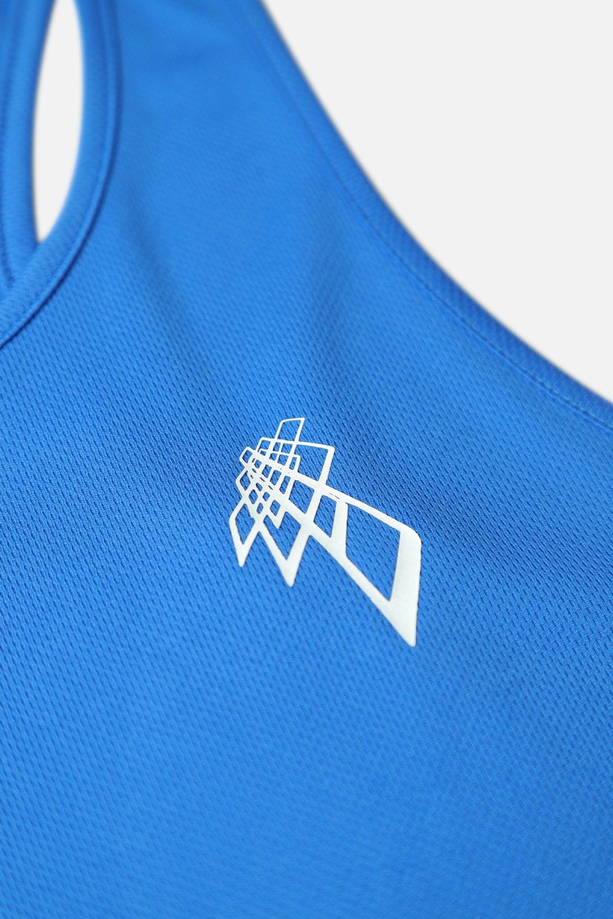 Fast-Dry Bodybuilding Workout Stringer - Blue Logo - Jed North Canada