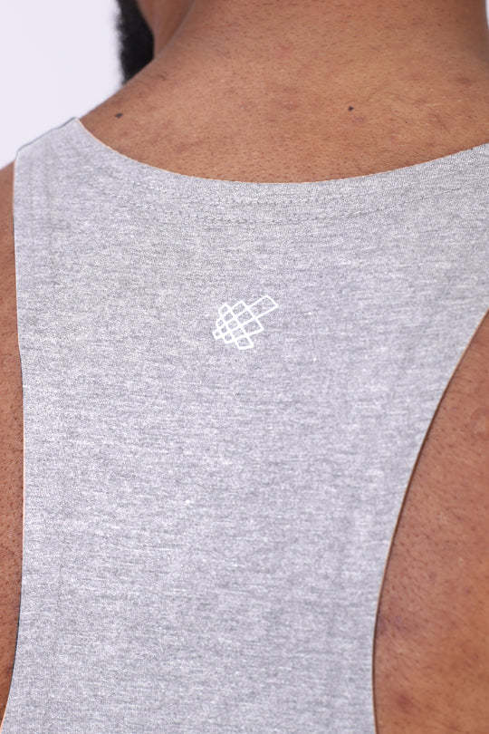 Classic Bodybuilding Racerback Stringer - Light Gray