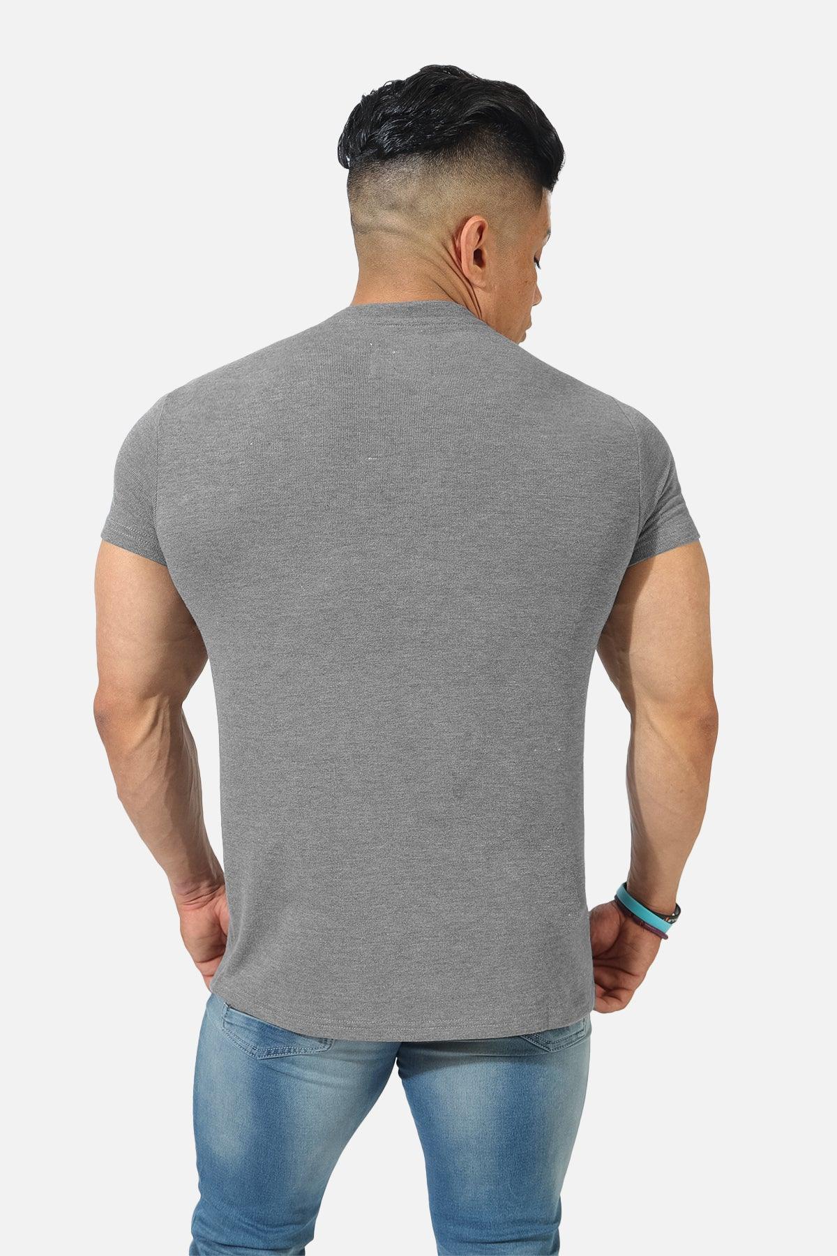 Muscle Fit Henley T-Shirt - Gray – Jed North Canada