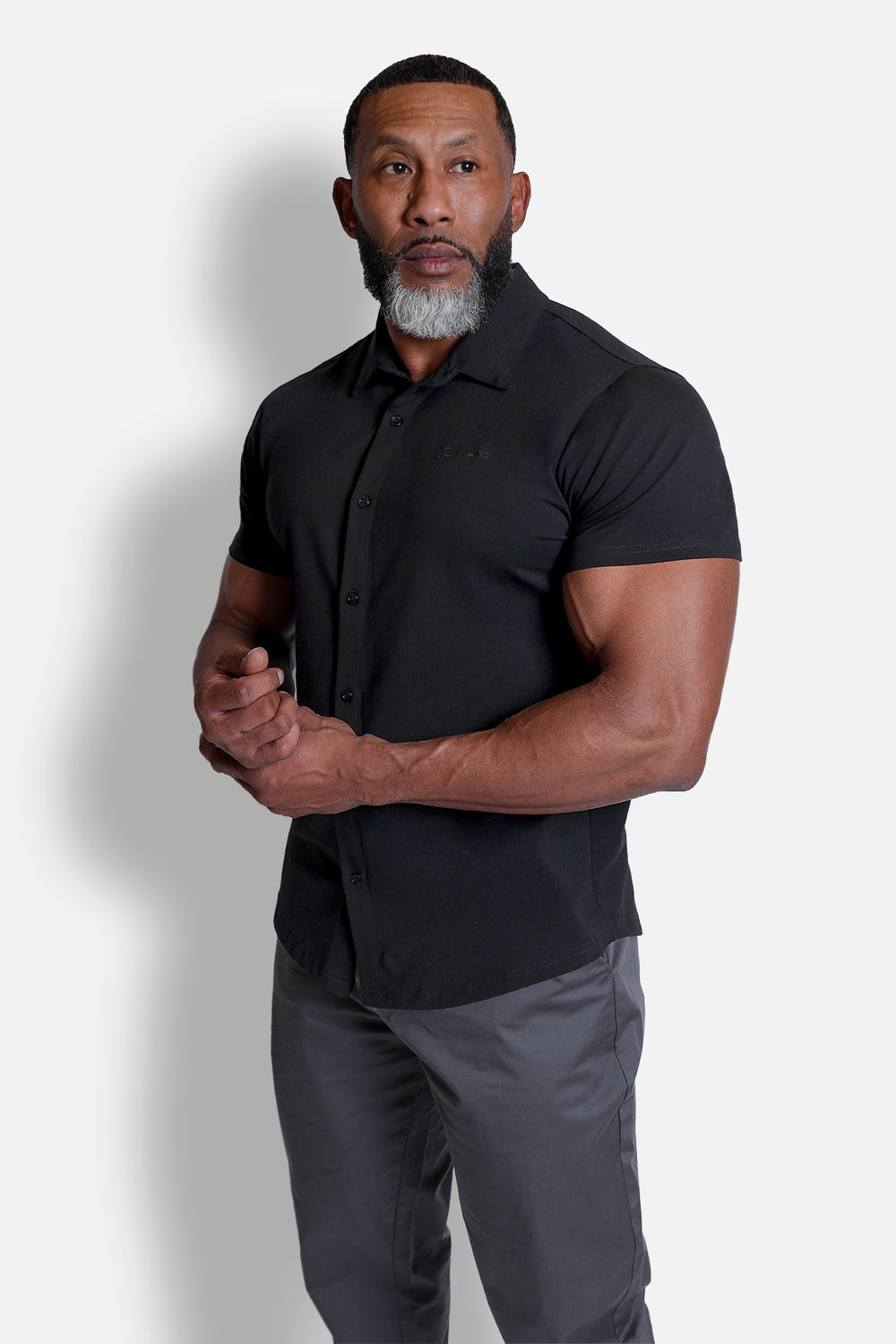 Flex Premium Stretch Button-Up Shirt - Onyx Black