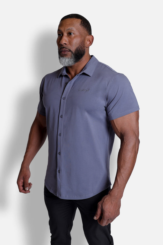 Button-up Muscle T-Shirt - Storm Gray