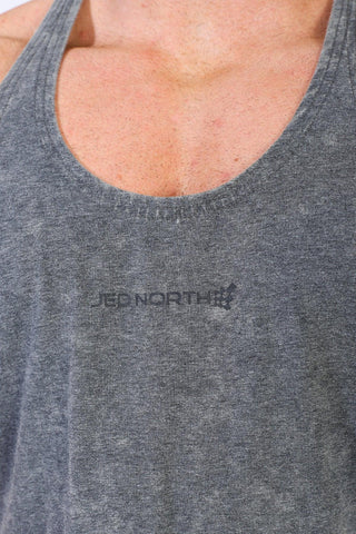 Classic Vintage Washed Racerback Stringer - Heather Gray