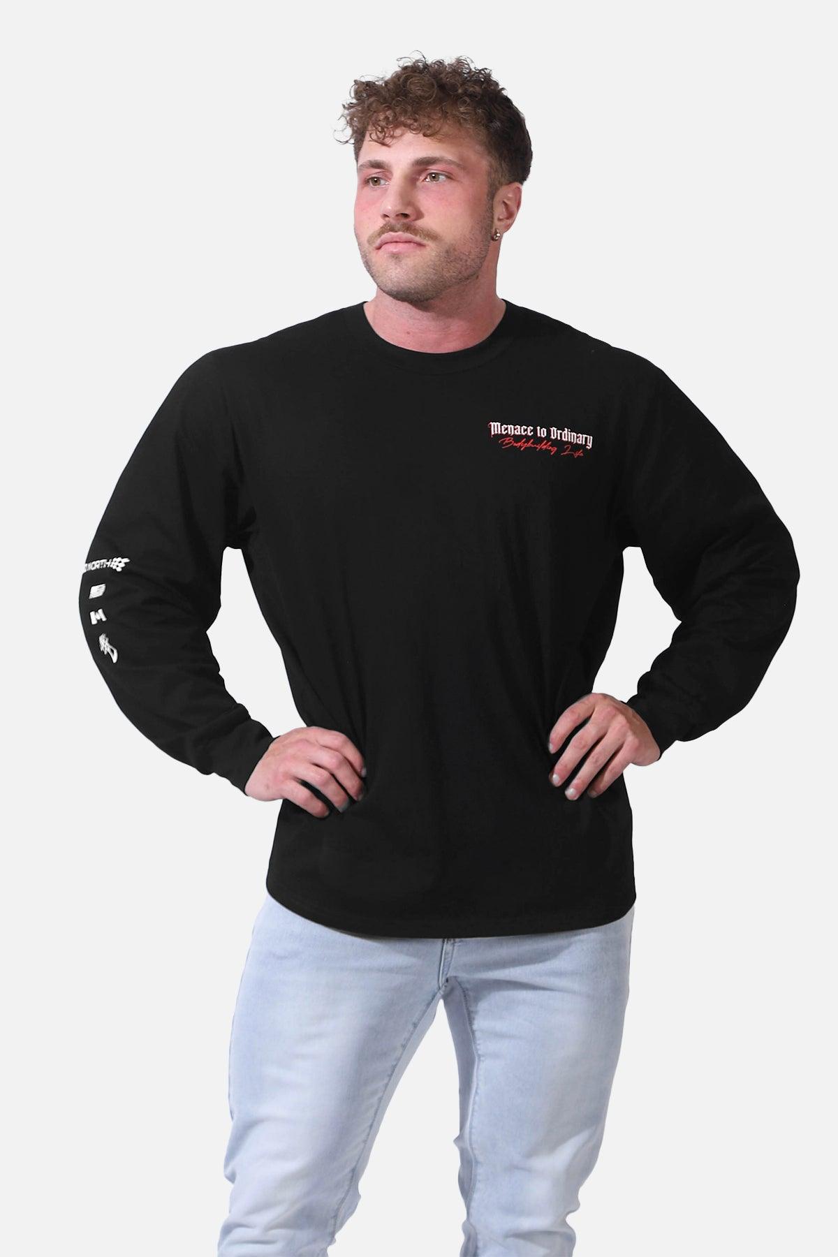 Retro Gym Long Sleeve T-Shirt - Black - Jed North Canada