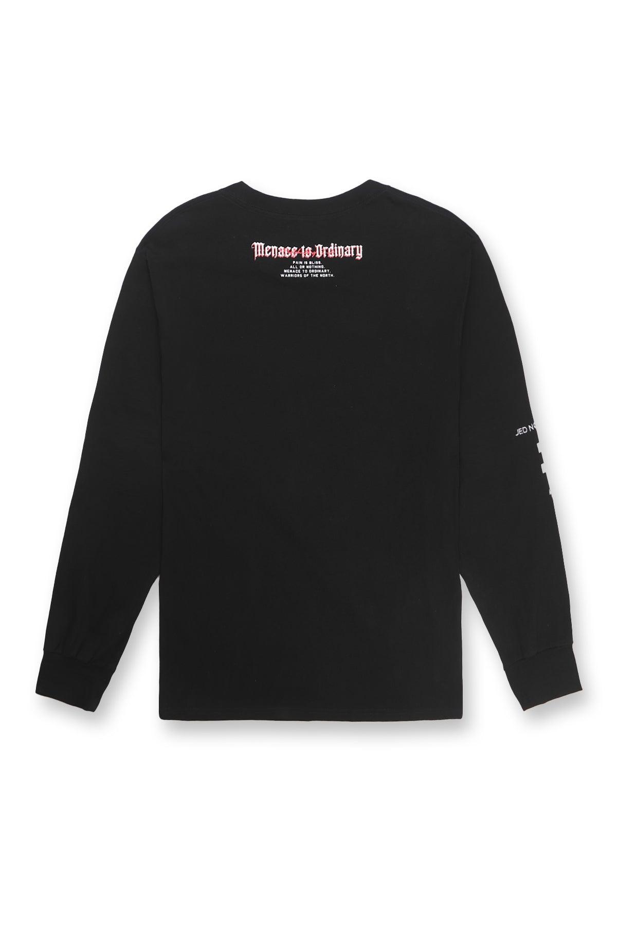 Retro Gym Long Sleeve T-Shirt - Black - Jed North Canada