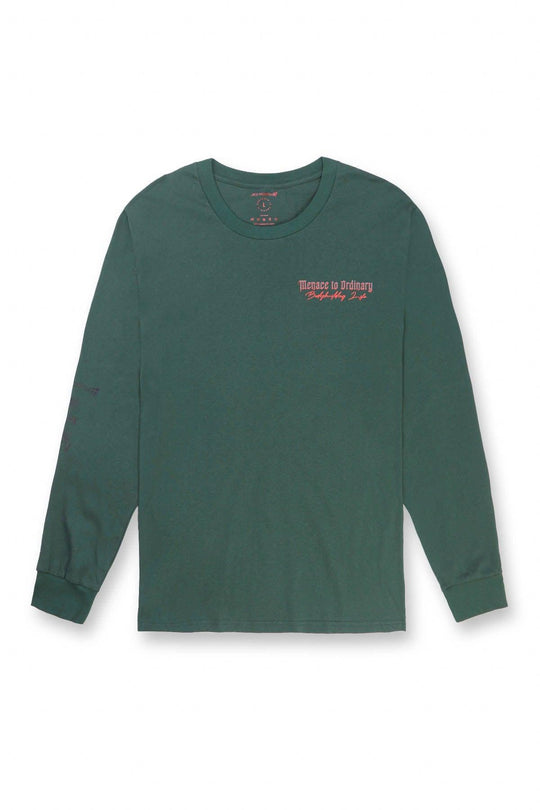 Retro Gym Long Sleeve T-Shirt - Dark Green - Jed North