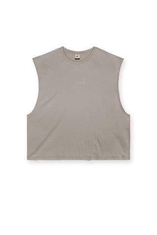 Sleeveless Box Cut  - Light Khaki