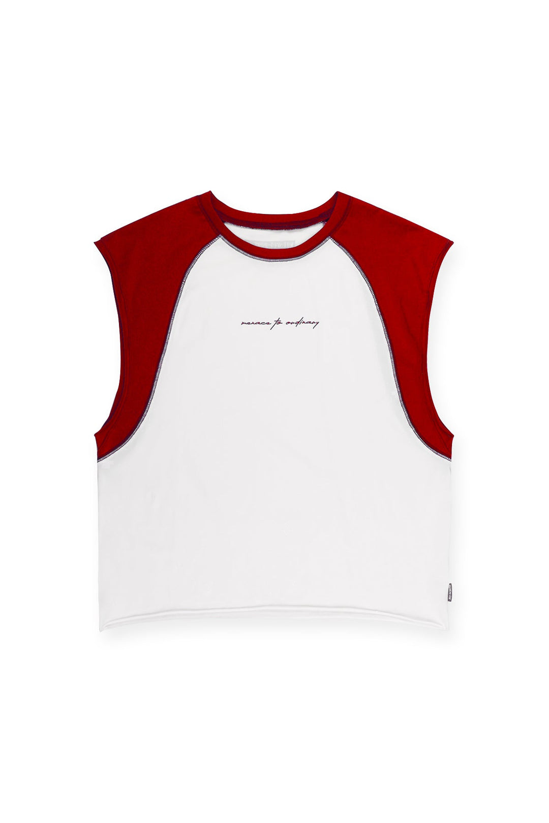 Raglan Sleeveless Tank Top - Brick Red