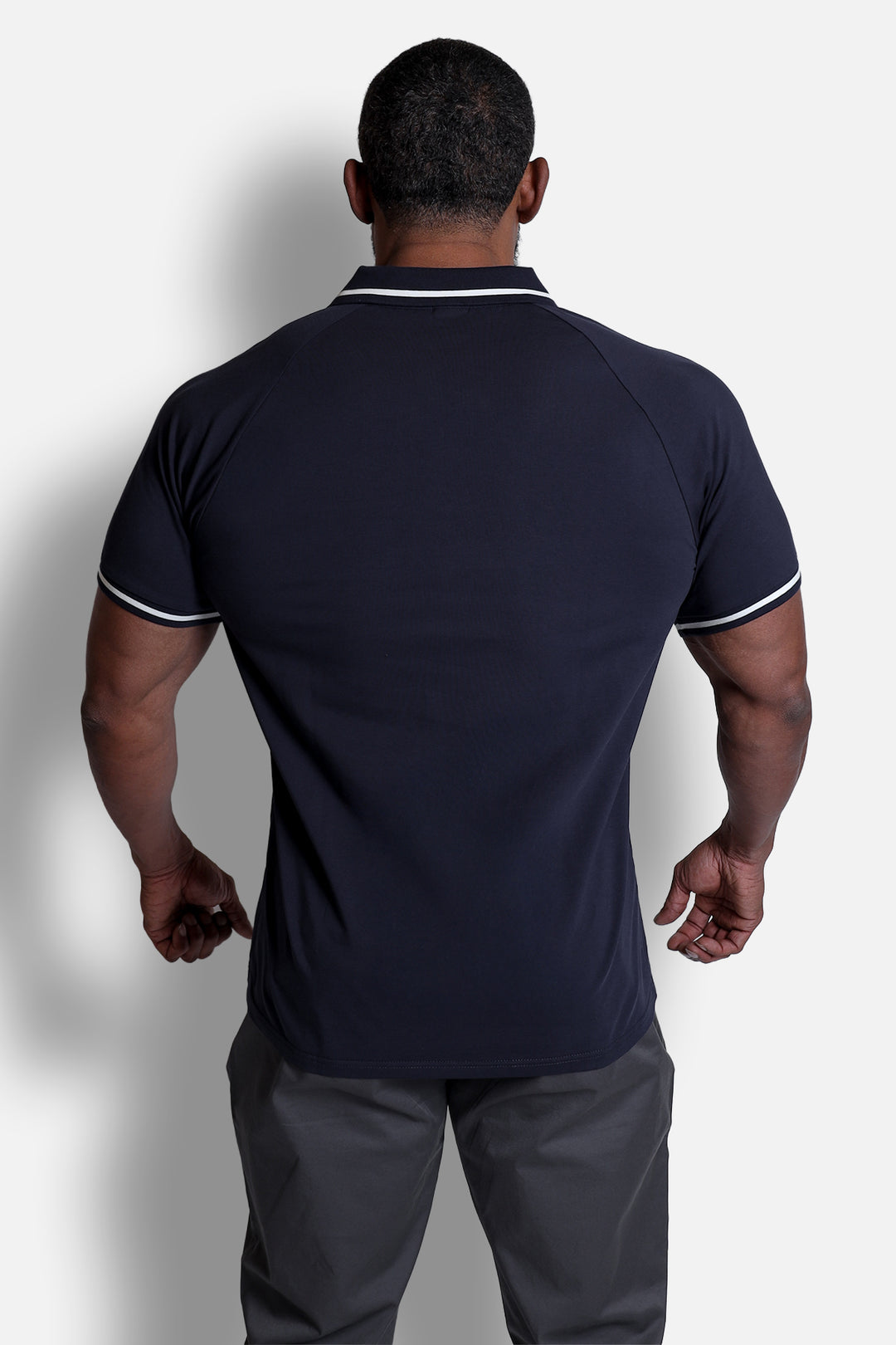 Banded Muscle-Fit Polo T-Shirt - Navy