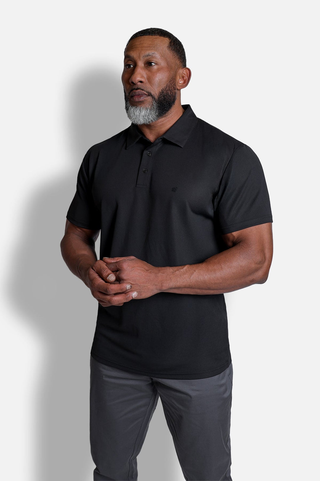Fast-Dry Polo T-Shirt - Black