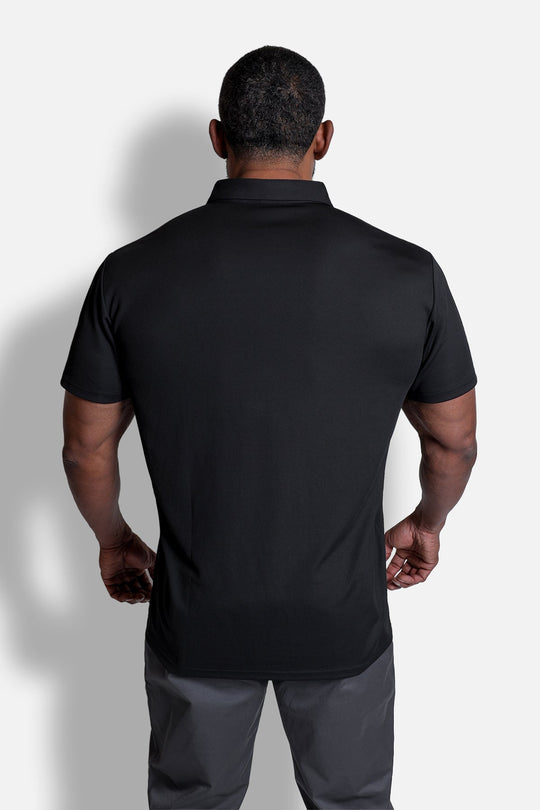 Fast-Dry Polo T-Shirt - Black