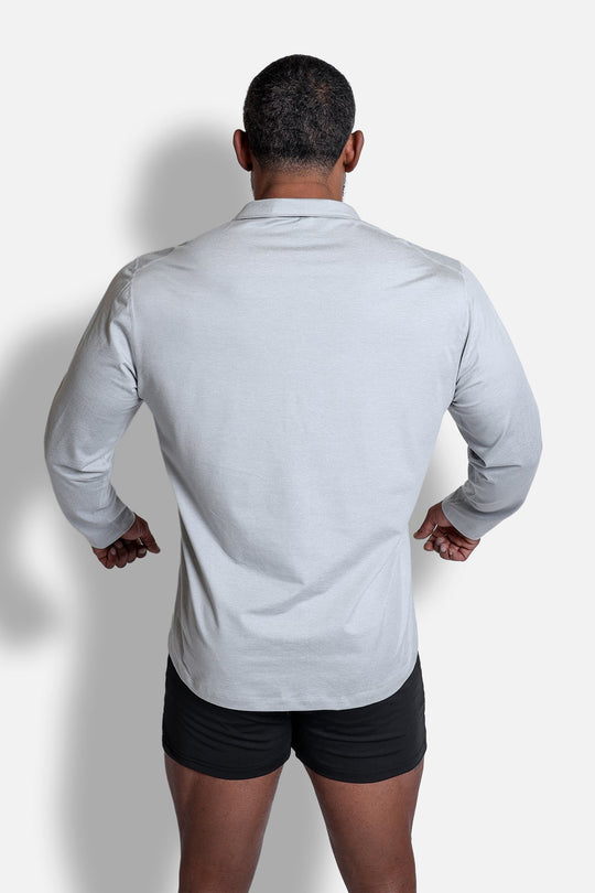 Quarter-Zip Training Long Sleeve - Heather Gray