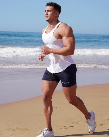 Fast-Dry Bodybuilding Workout Stringer - White
