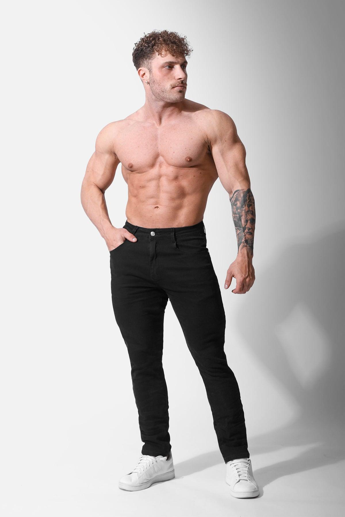 Men's Fitted Stretchy Pants - Black - Jed North Canada