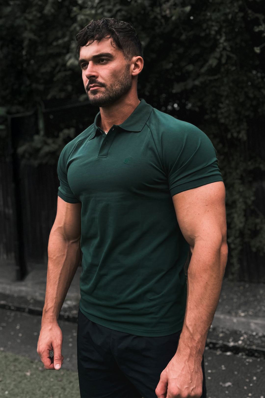 Muscle Fit All-Day Polo T-Shirt - Evergreen