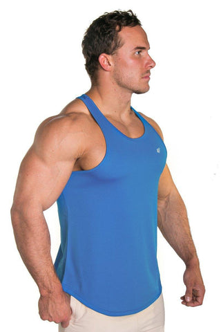 Fast-Dry Bodybuilding Workout Stringer - Blue