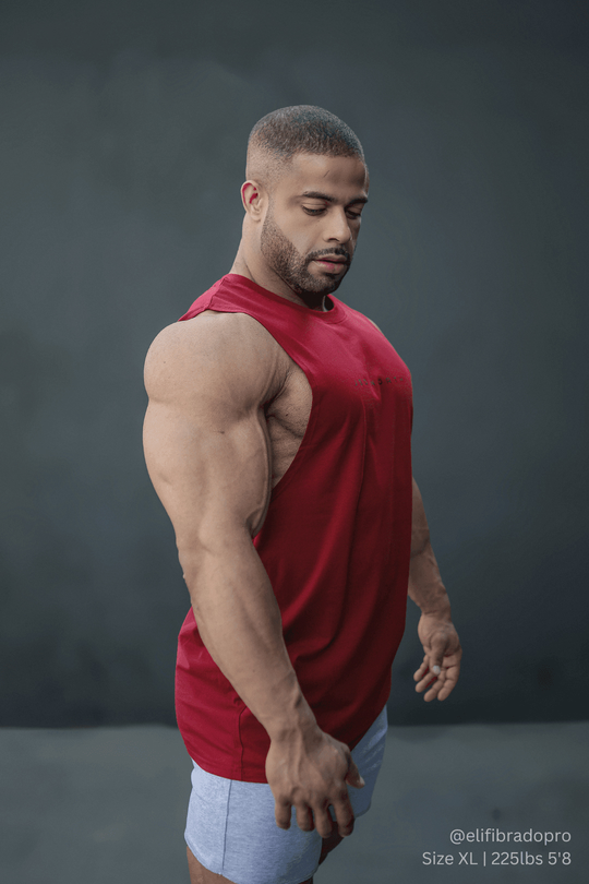 Apollo Men's Sleeveless Training Tee - Crimson Red